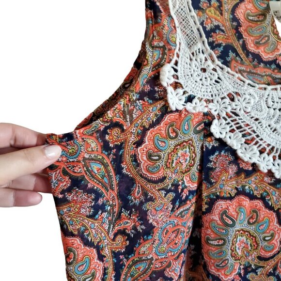 Live 4 Truth Sleeveless Paisley Blouse Medium - Picture 4 of 14